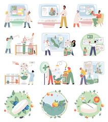 Scientist study research liquid medicine from natural herbal. Medical marijuana research. Modern and traditional medical, Alternative organic herbal drug and chemical medicine. Homeopathy healthcare