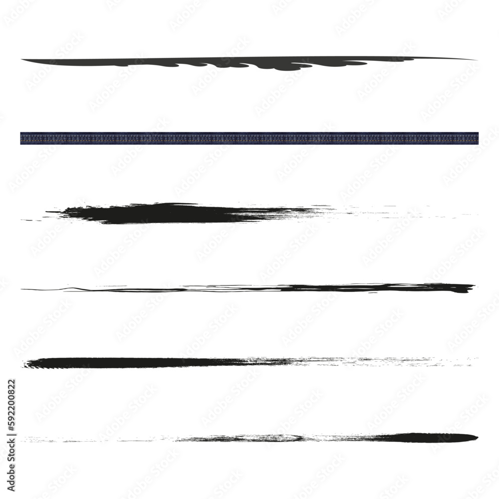 Poster brush strips for paper design. abstract grunge background. seamless pattern. graphic element. vector