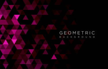 Fototapeta premium Abstract geometric background with magenta triangle shapes