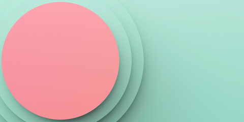 Abstract background with pink and green circles