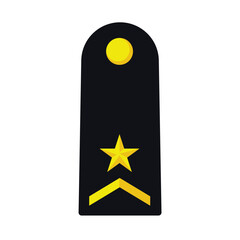 Royal Thai Air Force military rank in modern flat style vector.
