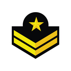 Royal Thai Air Force military rank in modern flat style vector.