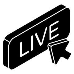 Live sign icon available for instant download 