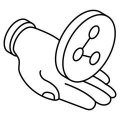 Share sign icon in premium design 