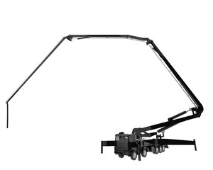 Concrete truck isolated on transparent background. 3d rendering - illustration