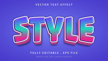 Modern 3d Gradient Colorful Editable Text Effect Design Template