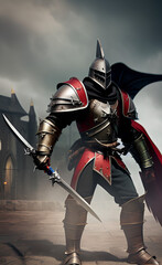 Naklejka premium demonic knight