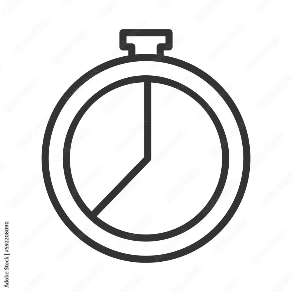 Poster countdown timer pixel perfect linear icon. keep tracking time. stopwatch tool. timing during cooking