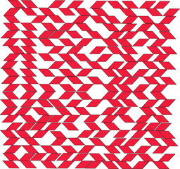 red geometric pattern