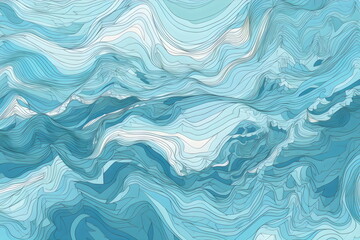 Million Shades of Sky Blue Lines, Ideal for Graphic Design, Artistic Concepts, and Modern Visual Representations. Generative AI