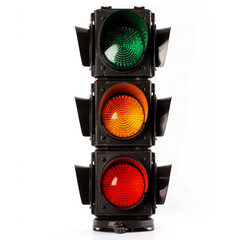 Traffic light isolated on a white