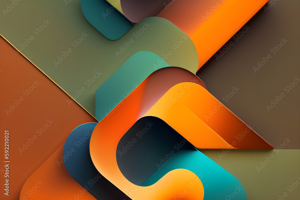 Aufkleber abstract background with lines generated ai