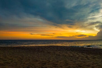 Beautiful tropical landscape on the ocean.  Photography for tourism background, design and advertising.