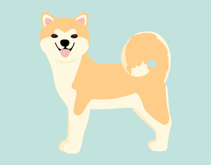 Illustration of a Japanese Akita Inu dog
