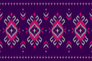 Carpet ethnic tribal pattern art. Ethnic ikat seamless pattern. American, Mexican style. Design for background, wallpaper, illustration, fabric, clothing, carpet, textile, batik, embroidery.