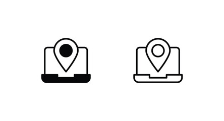 Location icon design with white background stock illustration