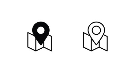 Navigation icon design with white background stock illustration