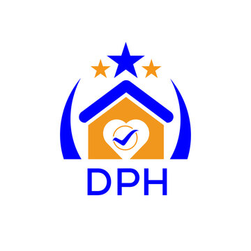 DPH House logo. KJG Letter logo and icon. Blue vector image on white background. KJG house Monogram home logo picture design and best business icon. 
