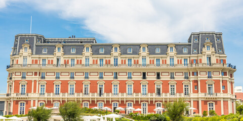 Hotel du Palais in Biarritz, a famous luxury palace, France - obrazy, fototapety, plakaty