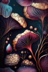 Abstract texture alcohol ink background made with generated ai