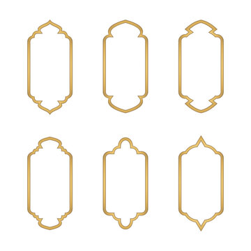 Luxury Golden Vintage Islamic Frame Vector Arts