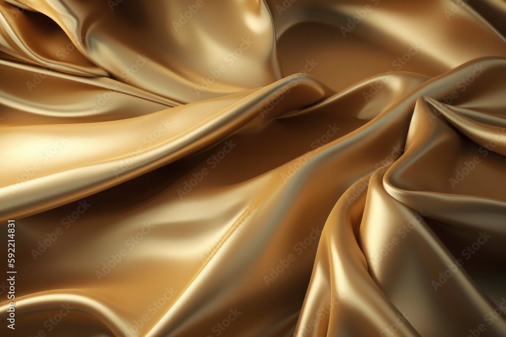 Poster this golden cloth background with wavy folds is perfect for creating a high-end look. ai-generated f