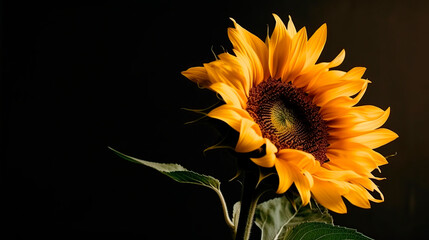 Naklejka premium sunflower with blank space