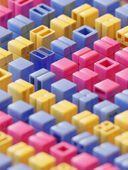 Obraz premium Cube Composition 3D Illustration Background 05