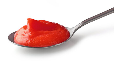 tomato puree in spoon