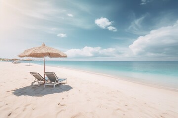 Fototapeta premium beautiful beach banner with white sand