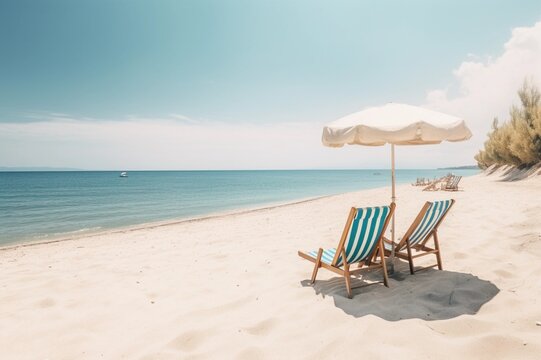 beautiful beach banner with white sand
