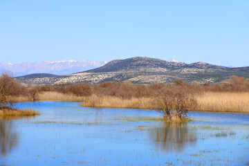 Beautiful landscape of Lake Vrana, Croatia.