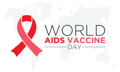 World aids vaccine day is observed every year on 18th may. Vector template for banner, greeting card, poster with background. Vector illustration.