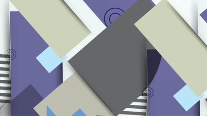 Abstract geometric background with triangles, square, and round