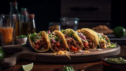 Taco with meat