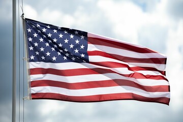 Flag of The United States of America waving in the wind.