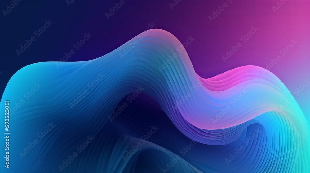 Poster modern gradient waves blend background, great design for any purposes. vibrant style template. multi
