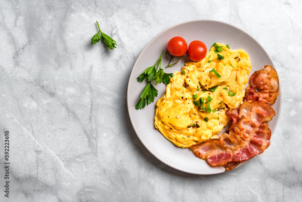 Wall mural scrambled eggs ang bacon