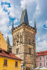 Fototapeta na wymiar Lesser Town Bridge Tower on Charles bridge, Prague, Czech Republic
