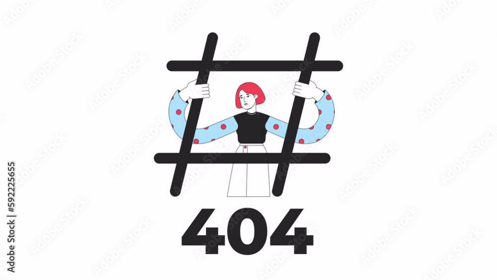 Poster hashtag addicted 404 error animation. social media usage. empty state 4k video concept footage with 