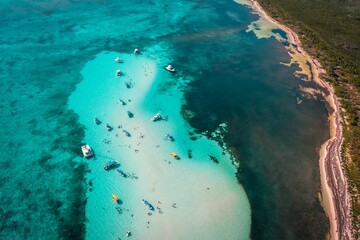 Aerial view of the Cozumel island, Quintana Roo, Mexico