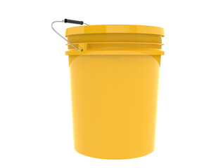 Paint bucket isolated on transparent background. 3d rendering - illustration