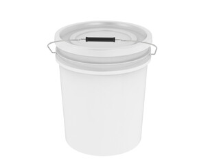 Paint bucket isolated on transparent background. 3d rendering - illustration