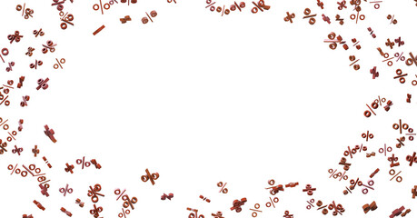 sale digital percentin 3d - 3D percent rain illlustration