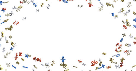 Blurred sale background.