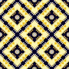 Ikat geometric folklore ornament. Tribal ethnic vector texture. Striped seamless pattern in Aztec style. 
Tribal embroidered figure. Indian, Scandinavian, Gypsy, Mexican, folk pattern.