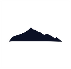 A beautiful mountain silhouette vector art.