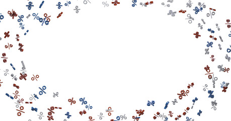 Blurred sale background. 3d - 3D percent rain illlustration