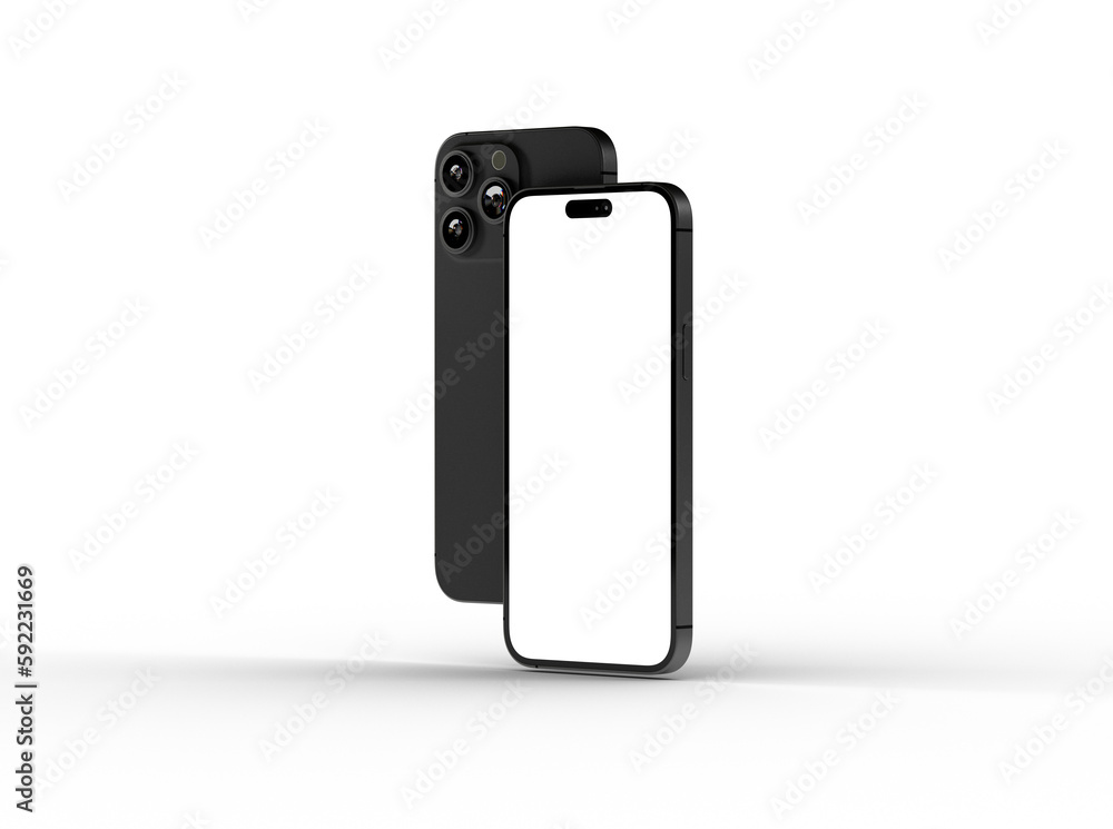 Poster mockup - realistic smartphone template mockup for user experience presentation. stylish concept desi