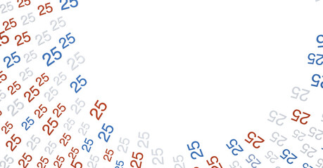 3d golden 25 years anniversary celebration with star background. 3d illustration.